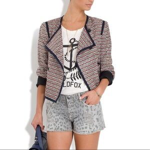 Elizabeth & James Freddie zig zag blazer jacket sz 4